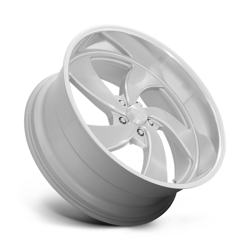 US Mag | U134 DESPERADO 24x10.0 ET5 - SILVER BRUSHED FACE MILLED DIAMOND CUT LIP