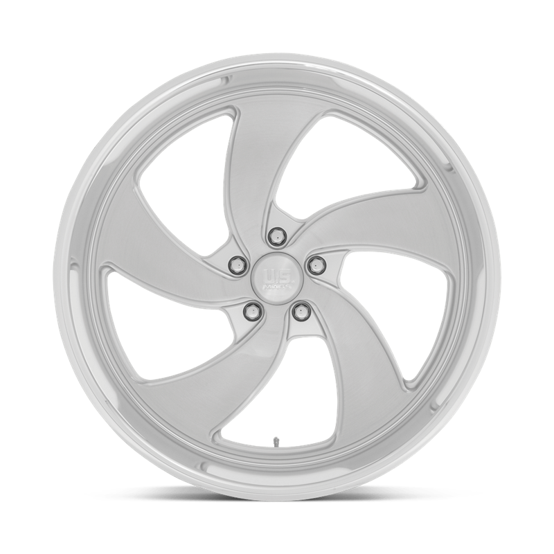 US Mag | U134 DESPERADO 24x10.0 ET5 - SILVER BRUSHED FACE MILLED DIAMOND CUT LIP