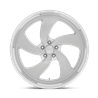 US Mag | U134 DESPERADO 24x10.0 ET5 - SILVER BRUSHED FACE MILLED DIAMOND CUT LIP