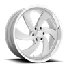 US Mag | U134 DESPERADO 24x10.0 ET25 - SILVER BRUSHED FACE MILLED DIAMOND CUT LIP