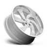 US Mag | U134 DESPERADO 24x10.0 ET25 - SILVER BRUSHED FACE MILLED DIAMOND CUT LIP