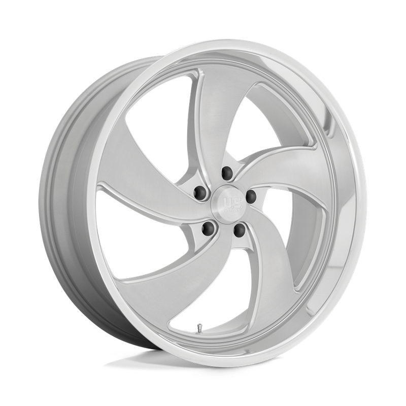 US Mag | U134 DESPERADO 24x9.0 ET1 - SILVER BRUSHED FACE MILLED DIAMOND CUT LIP