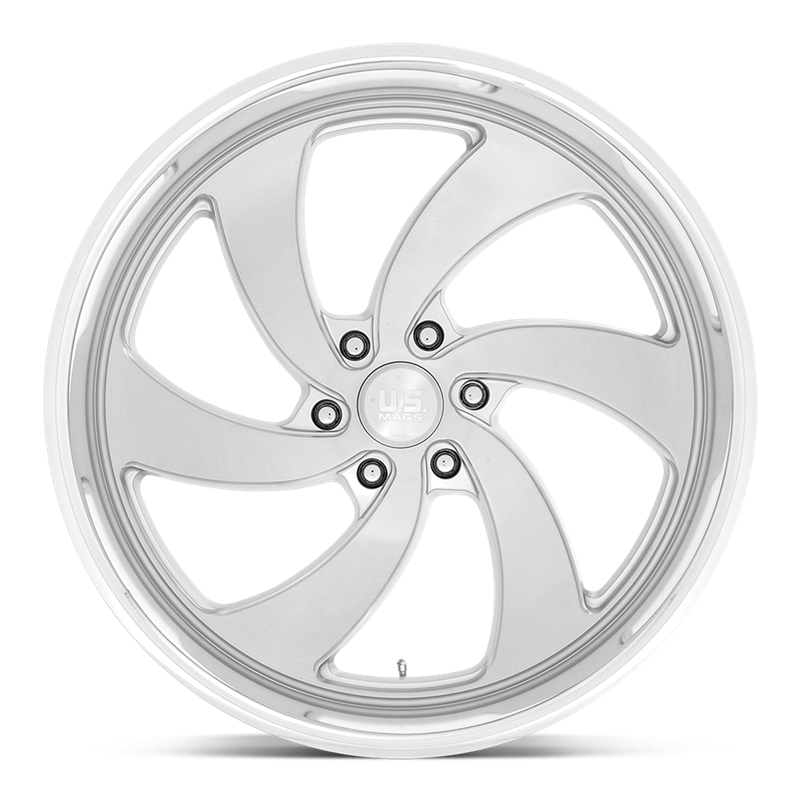 US Mag | U134 DESPERADO 24x9.0 ET25 - SILVER BRUSHED FACE MILLED DIAMOND CUT LIP