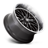 US Mag | U138 SANTA CRUZ 20x8.5 ET6 - GLOSS BLACK W/ DIAMOND CUT LIP