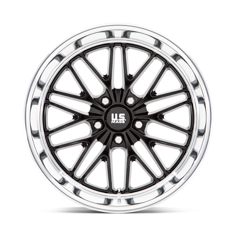 US Mag | U138 SANTA CRUZ 20x8.5 ET6 - GLOSS BLACK W/ DIAMOND CUT LIP