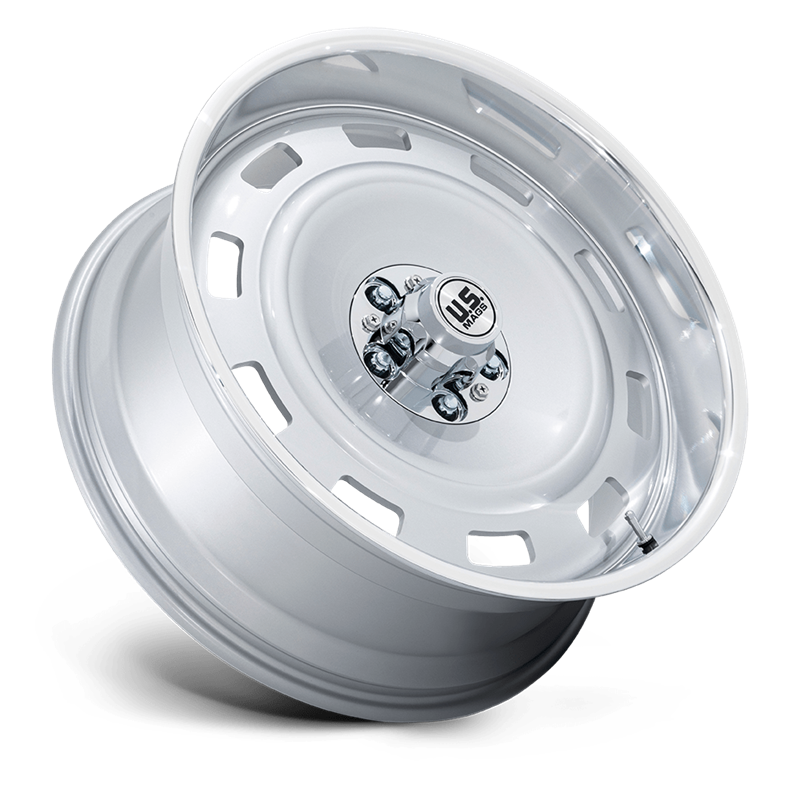 US Mag | UC143 SCOTTSDALE 22x9.0 ET15 - SILVER W/ DIAMOND CUT LIP