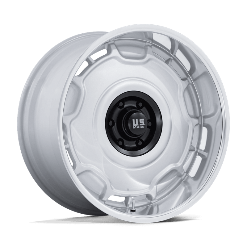 US Mag | UC146 ARLINGTON 22x9.0 ET15 - SILVER MATTE-BLACK CENTER W/ DIAMOND CUT-LIP