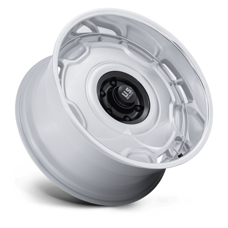 US Mag | UC146 ARLINGTON 22x9.0 ET15 - SILVER MATTE-BLACK CENTER W/ DIAMOND CUT-LIP