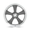 American Racing | VN215 CLASSIC TORQ THRUST II 15x7.0 ET-6 - MAG GRAY W/ MACHINED LIP