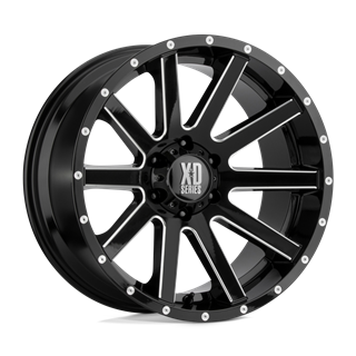 XD Wheels | XD818 HEIST 20x10.0 ET-24 - GLOSS BLACK MILLED