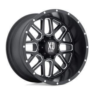 XD Wheels | XD820 GRENADE 20x12.0 ET-44 - SATIN BLACK MILLED
