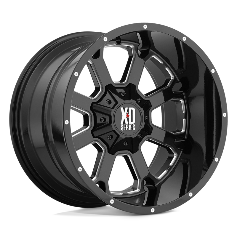 XD Wheels | XD825 BUCK 25 20x9.0 ET0 - GLOSS BLACK MILLED