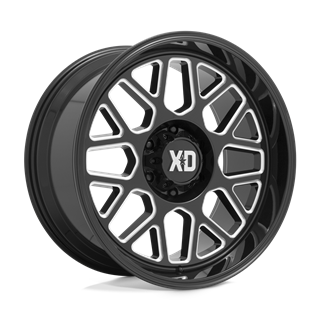 XD Wheels | XD849 GRENADE II 20x10.0 ET-18 - GLOSS BLACK MILLED