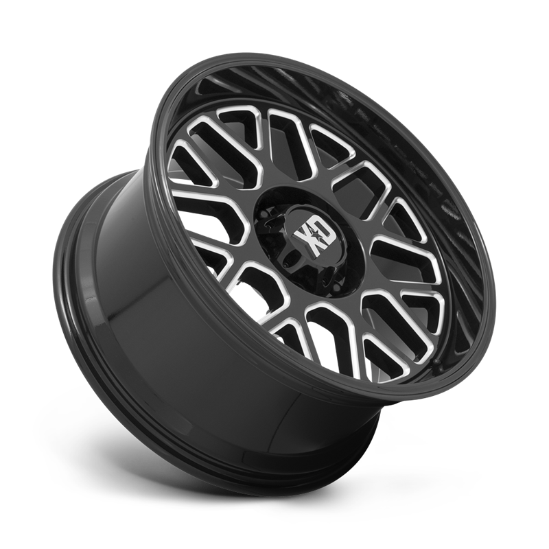 XD Wheels | XD849 GRENADE II 20x10.0 ET-18 - GLOSS BLACK MILLED