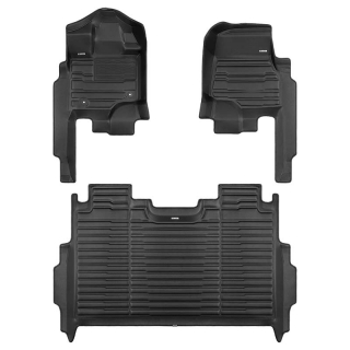 TuxMat | Tapis Protecteurs (1ère & 2e Rangée) - F-150 SuperCrew 2021-2024 (w/o Storage Under Rear Seats) TuxMat Tapis Protecteur