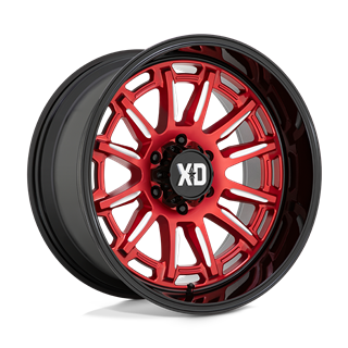 XD Wheels | XD865 PHOENIX 20x10.0 ET-18 - CANDY RED MILLED W/ BLACK LIP