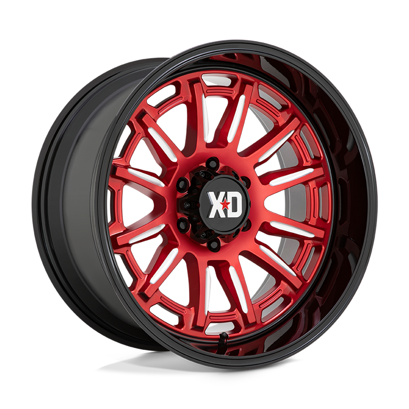 XD Wheels | XD865 PHOENIX 20x10.0 ET-18 - CANDY RED MILLED W/ BLACK LIP