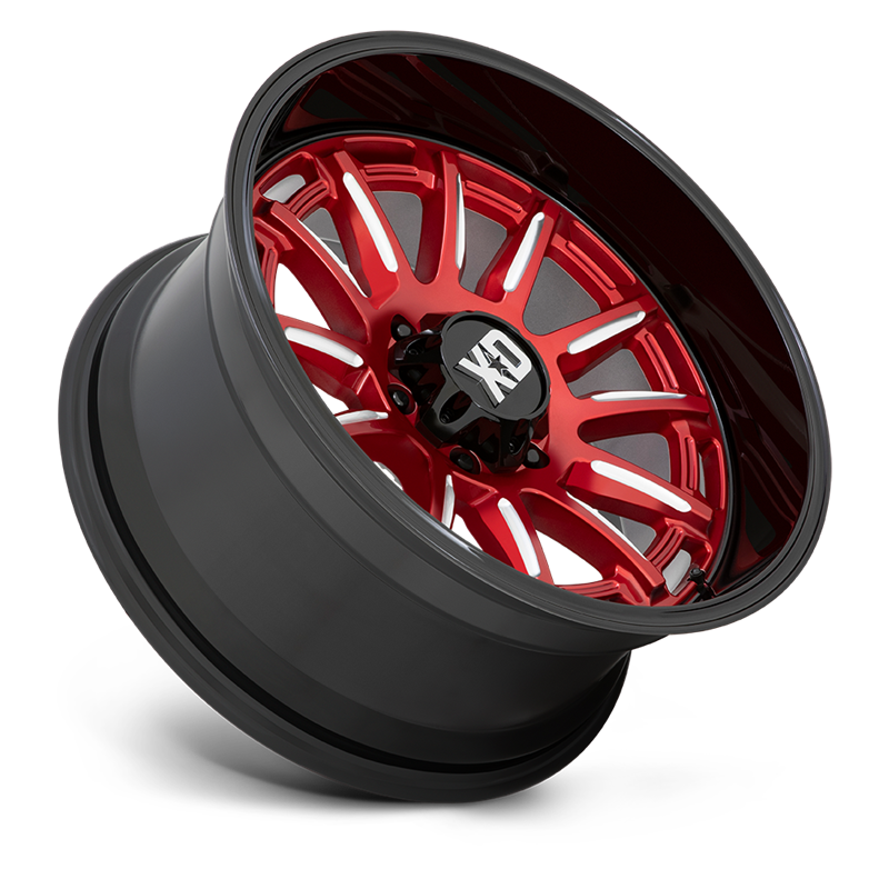 XD Wheels | XD865 PHOENIX 20x10.0 ET-18 - CANDY RED MILLED W/ BLACK LIP