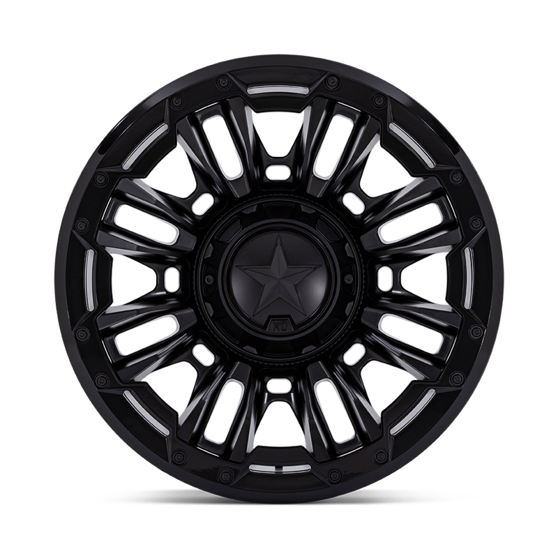 XD Wheels | XD870 BOMBER 20x10.0 ET-18 - MATTE BLACK W/ GLOSS BLACK RING