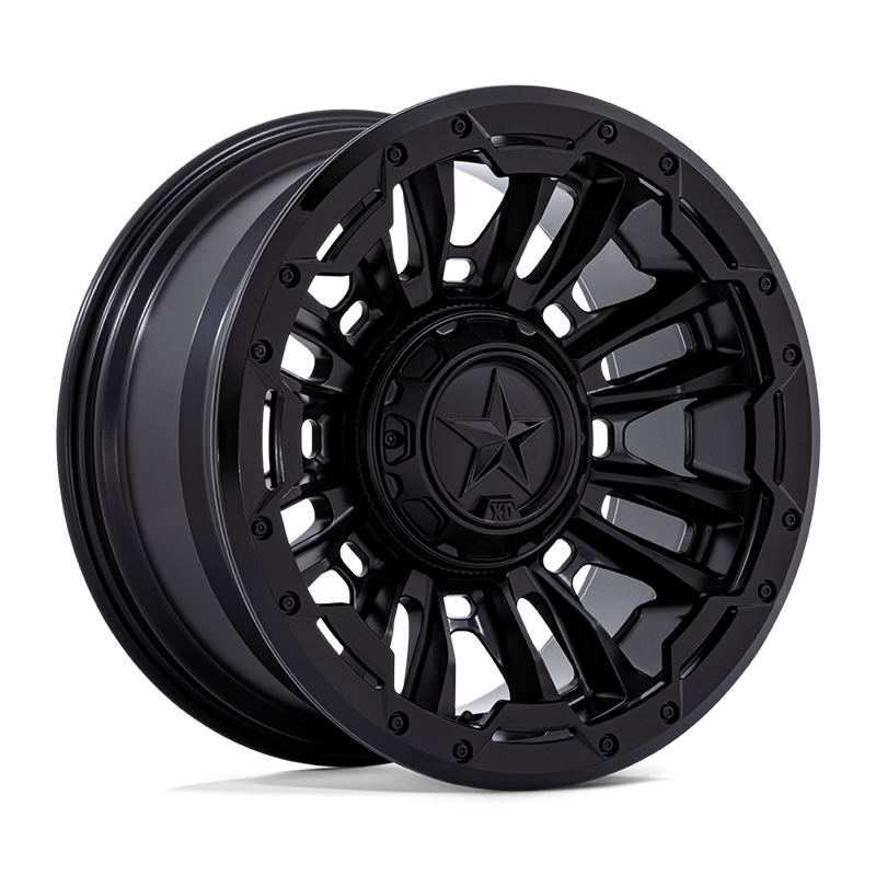 XD Wheels | XD870 BOMBER 20x10.0 ET-18 - MATTE BLACK W/ GLOSS BLACK RING