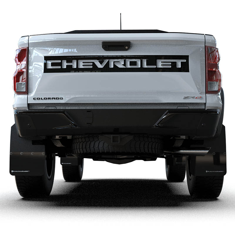 RallyArmor | Black UR Mud Flap Logo Blanc - Colorado ZR2 2023-2025