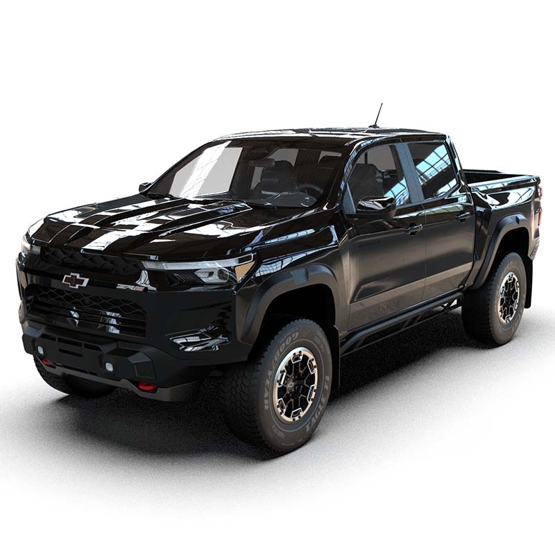 RallyArmor | Black UR Mud Flap Logo Noir Métallique - Colorado ZR2 2023-2025