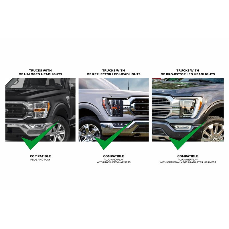 Morimoto | XBG LED Grille (Chrome / White DRL) - F-150 2021-2023 (Not Raptor) Morimoto Grilles