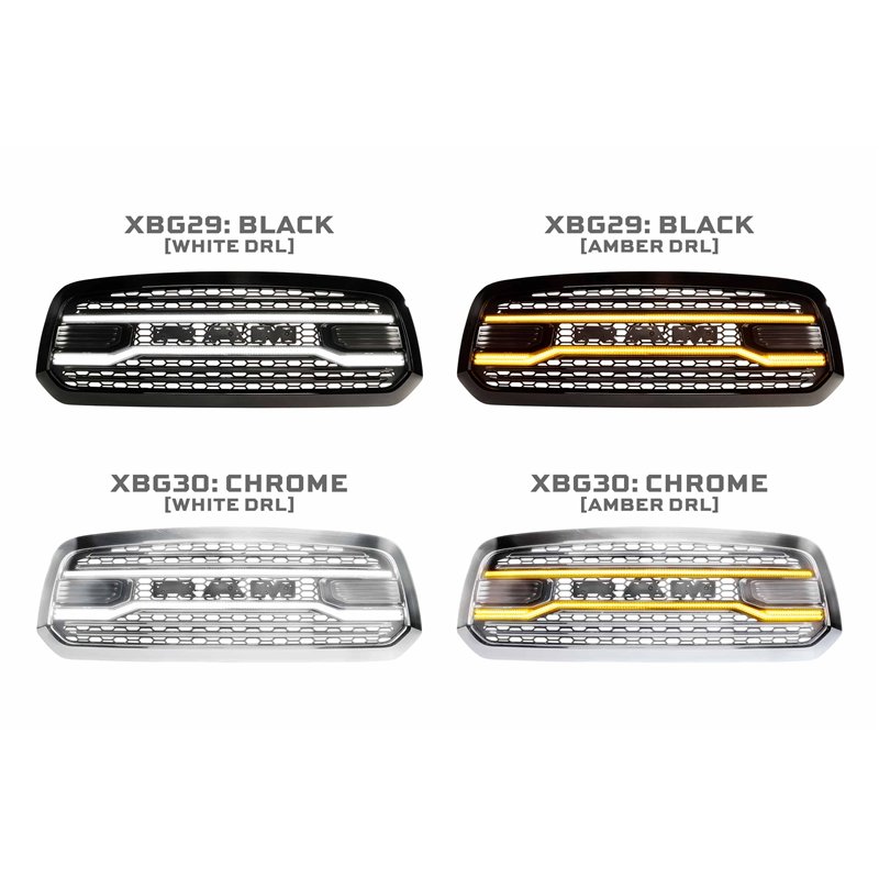 Morimoto | XBG LED Grille (Black) - Ram 1500 2013-2018 (Not Rebel) Morimoto Grilles