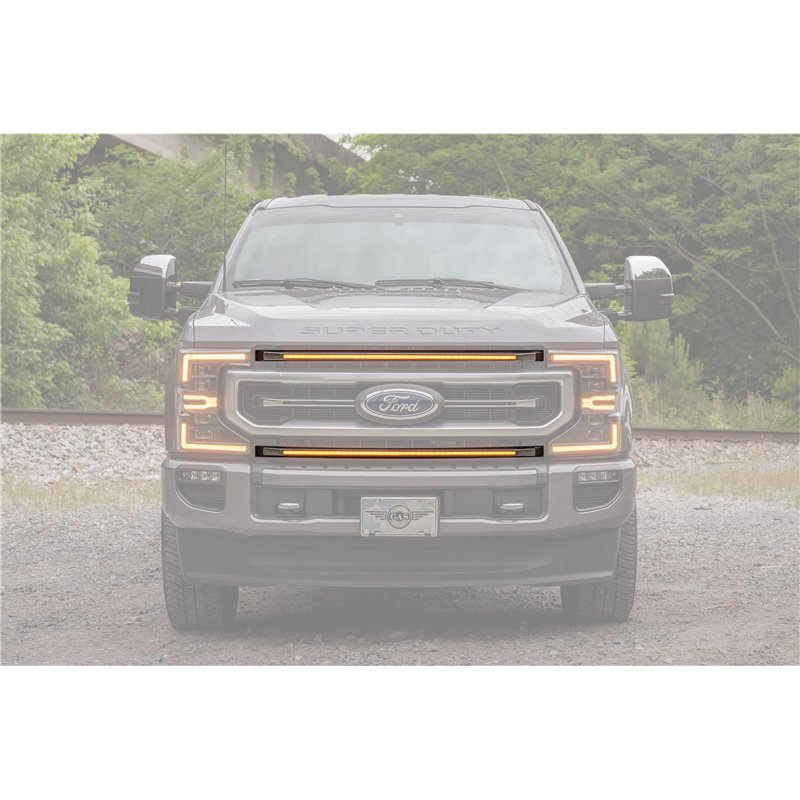 Morimoto | XBG LED DRL Grille Inserts (Amber DRL / Set) - F-250 / F-350 Super Duty Platinum 2020-2022 Morimoto Grilles