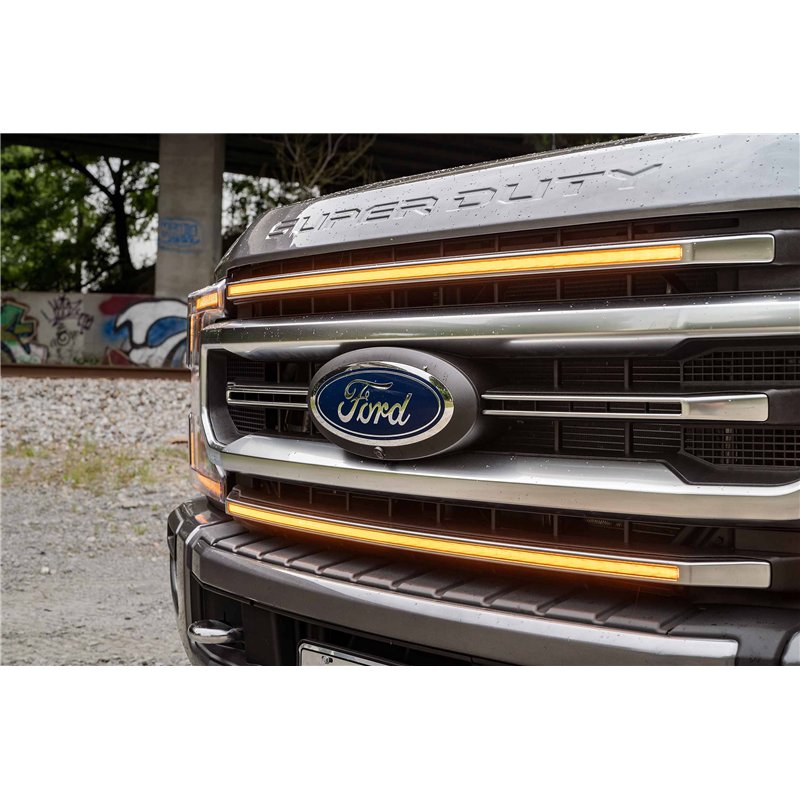 Morimoto | XBG LED DRL Grille Inserts (Amber DRL / Set) - F-250 / F-350 Super Duty Platinum 2020-2022 Morimoto Grilles