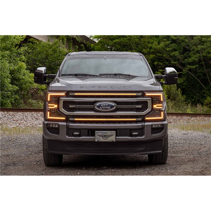 Morimoto | XBG LED DRL Grille Inserts (Amber DRL / Set) - F-250 / F-350 Super Duty Platinum 2020-2022 Morimoto Grilles