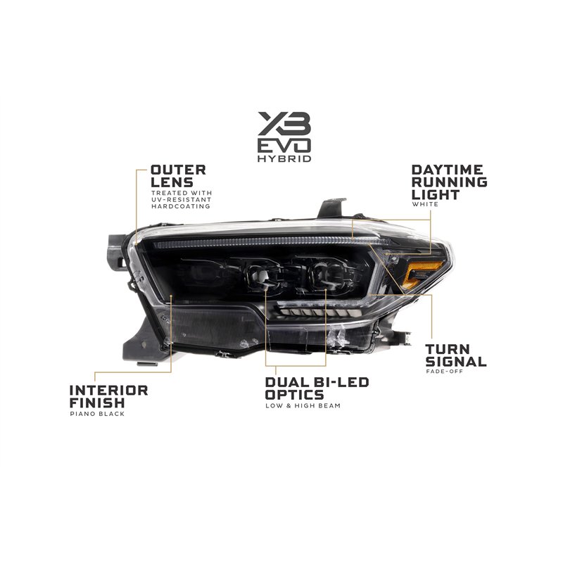 Morimoto | XB Evo Hybrid Headlights (Set) - Tacoma 2016-2023 Morimoto Headlights