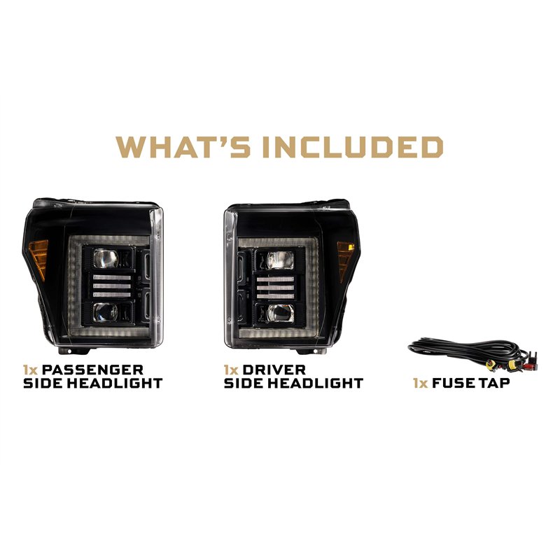 Morimoto | XB Hybrid LED Headlights (Set) - F-250 / F-350 Super Duty 2011-2016 Morimoto Phares avant