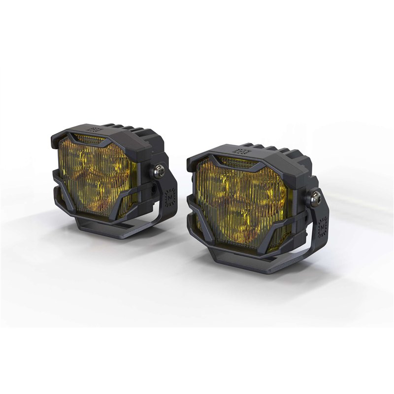 Morimoto | Morimoto 4Banger 2.0 HXB LED Pods (SAE Wide / Yellow / Set)