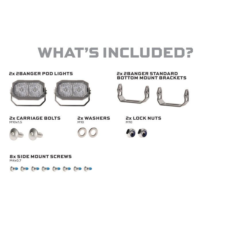 Morimoto | Morimoto 2Banger NCS LED Pods (SAE Wide / Yellow / Set)