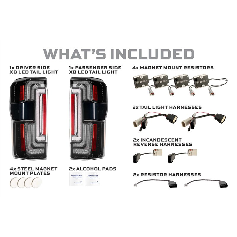 Morimoto | XB LED Tail Lights (Smoked Lens / Set) - F-250 / F-350 Super Duty 2023-2026 (w/o Full LED Tail Lights) Morimoto Ta...