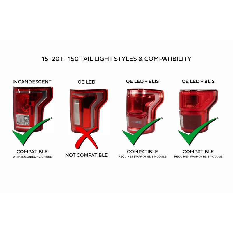 Morimoto | XB LED Tail Lights (Red Lens / Set) - F-150 / Raptor 2015-2020 (Not OE LED w/o BLIS) Morimoto Tail Lights