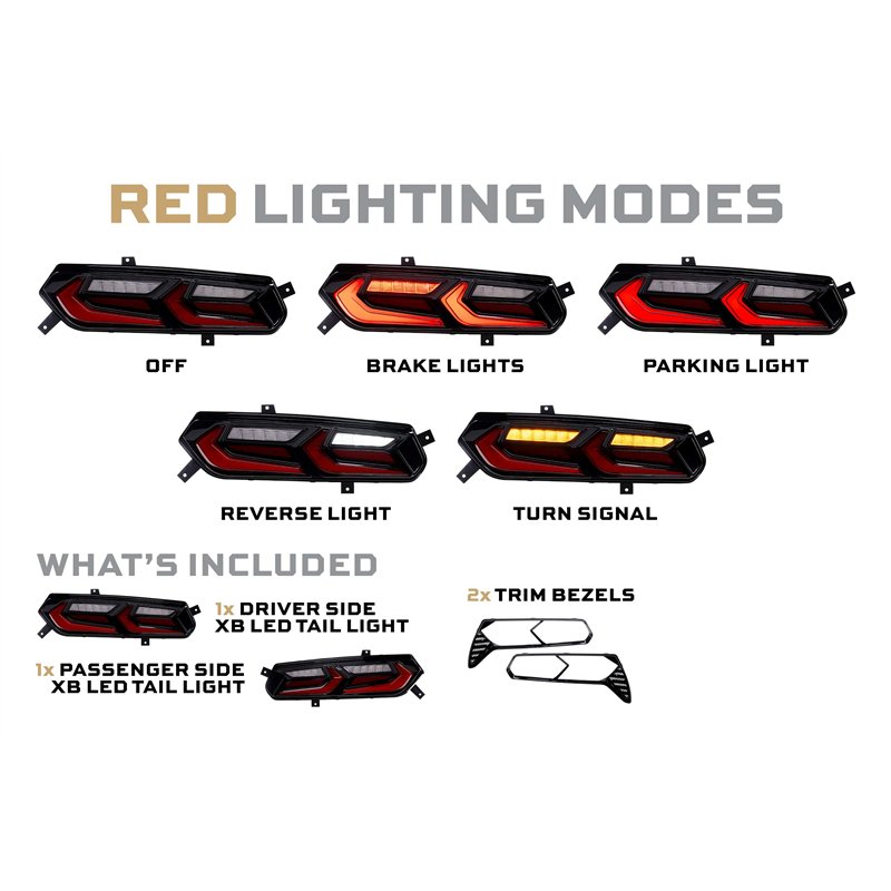 Morimoto | XB LED Tail Lights (Red Lens / Set) - Corvette C7 2014-2019 Morimoto Tail Lights