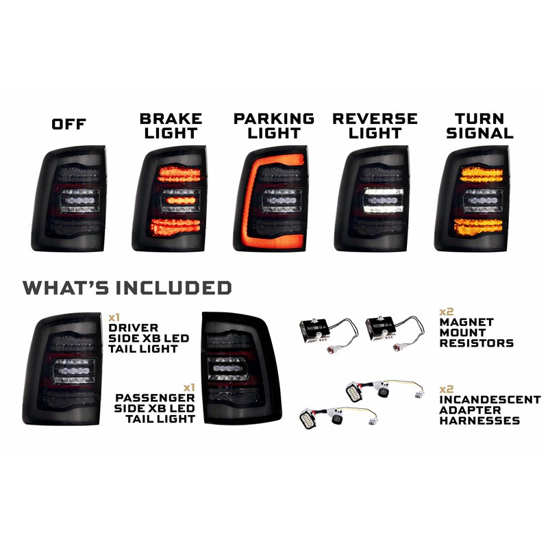 Morimoto | XB LED Tail Lights (Smoked Lens / Set) - Ram 2500 / 3500 2019-2024 (w/o Blind Spot Monitoring) Morimoto Tail Lights