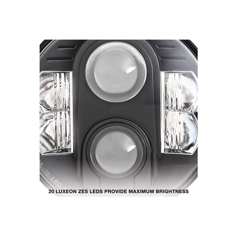 Pro Comp | Headlights 7" Round LED Hi/Lo - CJ-5 / CJ-7 / CJ-8 / Wrangler LJ / TJ / JK 1955-2018 Pro Comp Headlights