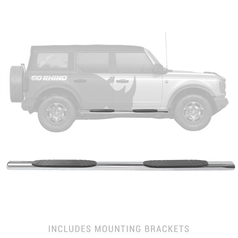 Go Rhino | 4in 1000 Series Side Steps - 73in long - BOARDS ONLY - Bronco / Wrangler (JL) 2018-2025