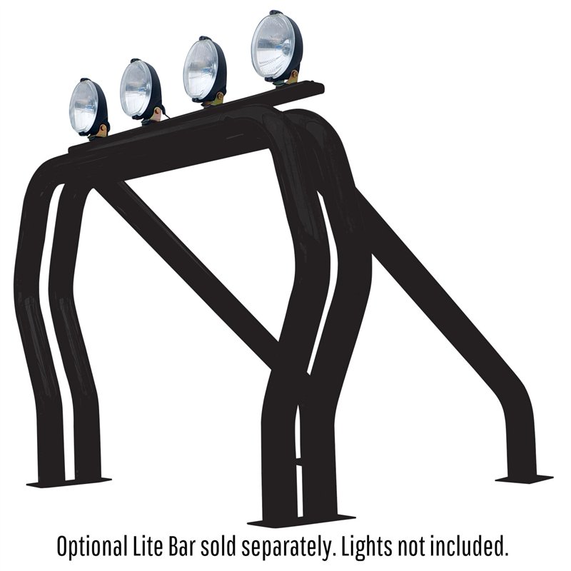 Go Rhino | Bed Bars Complete Kit - Double Bar/Single Kicker (Between wheel wells) - Black