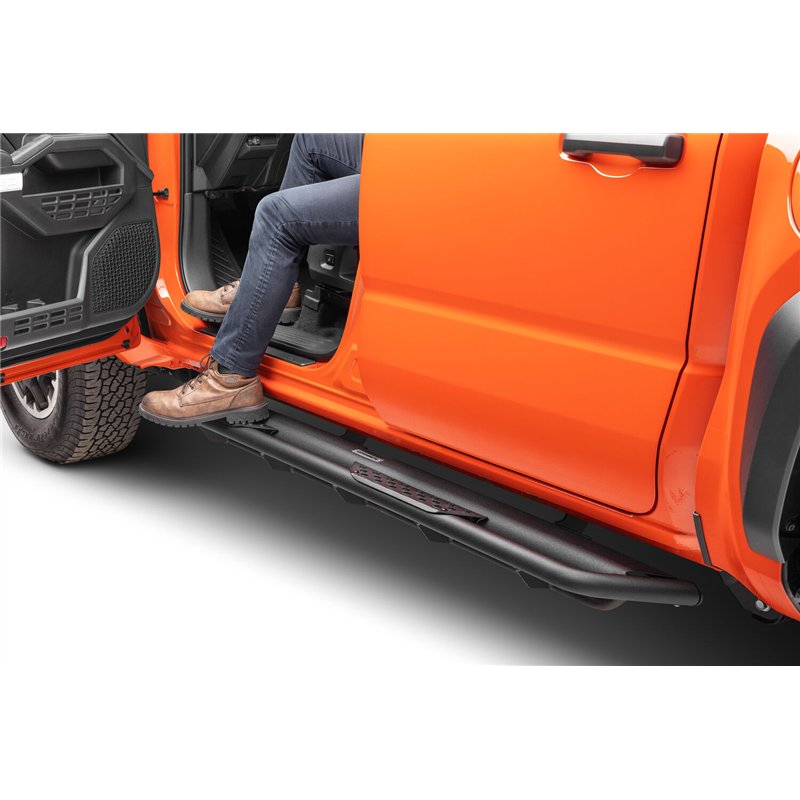 Go Rhino | Dominator Xtreme DT Side Steps with Rocker Panel Mounting Bracket Kit-Double Cab - Tacoma 2.4T 2024-2025
