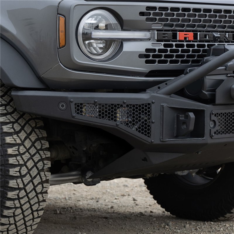Go Rhino | Rockline Winch-Ready Front Full Width Bumper With Overrider For Ford Bronco - Bronco 2.3T / 2.7T / 3.0T 2021-2024