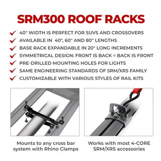 Go Rhino | SRM300 40in Long x 40in Wide Flat Platform Roof Rack