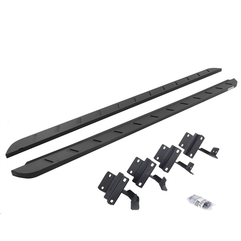 Go Rhino | RB10 Slim Line Running Boards with Mounting Brackets Kit - F-150 / F-250 / F-350 2017-2025