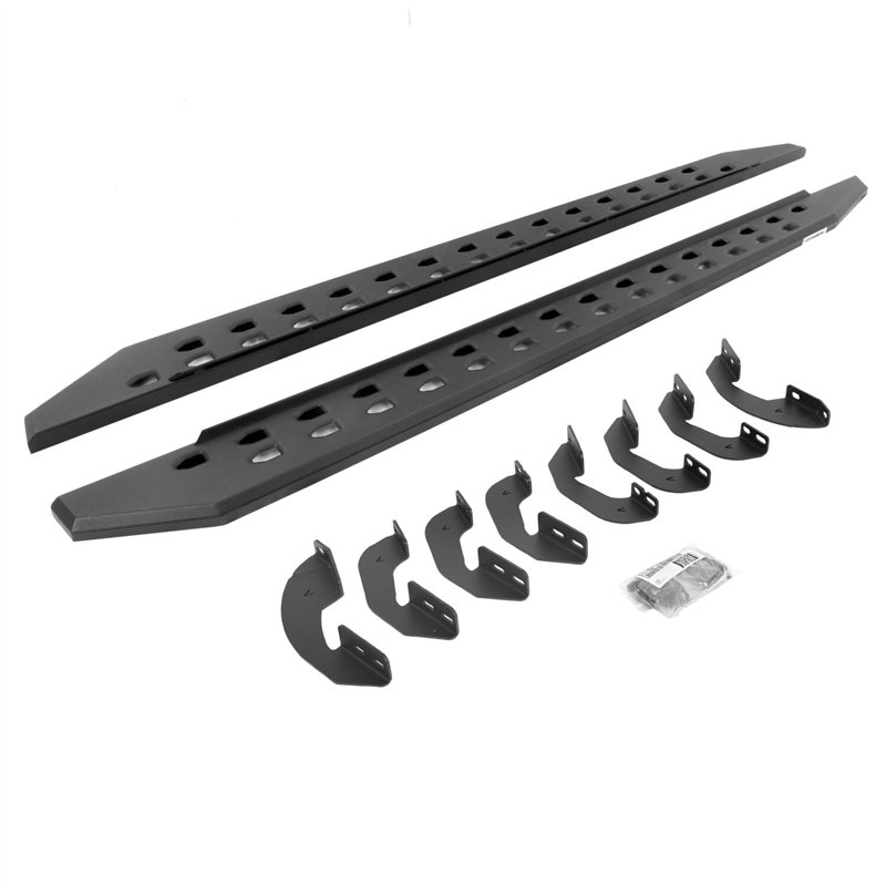 Go Rhino | RB20 Slim Line Running Boards with Brackets Kit - Crew Max Only - Tundra 2007-2021