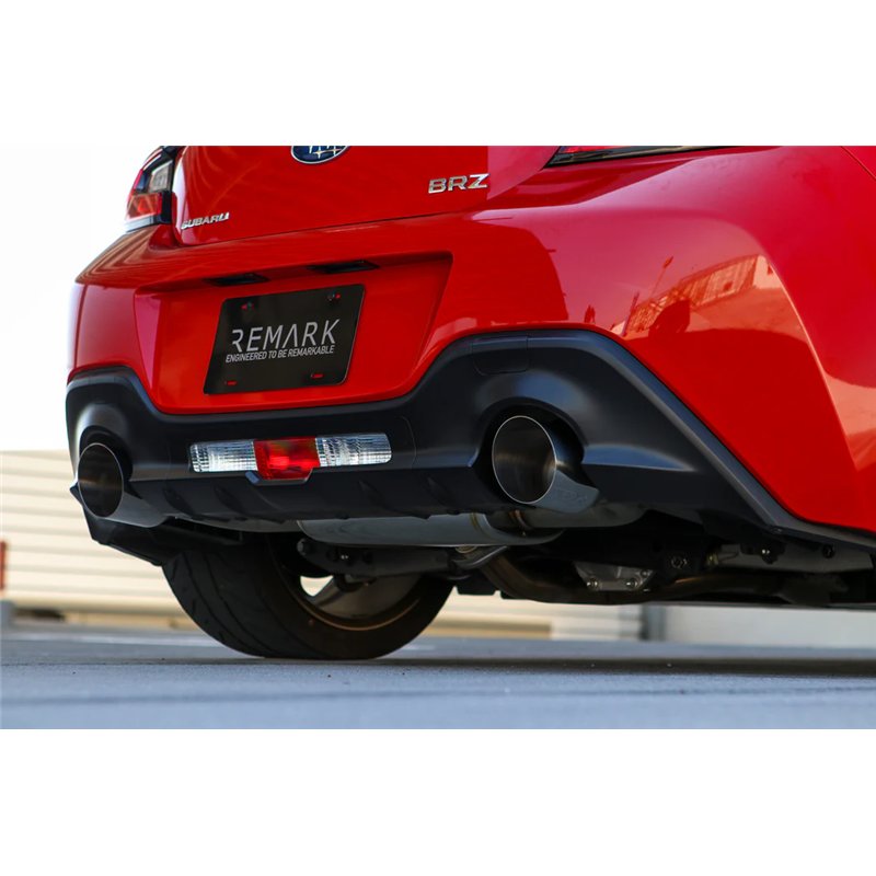 REMARK | Axleback Exhaust w/ Muffler, Stainless Single Wall Tips - BRZ / GR86 2.4L 2022-2025 REMARK Axle-Back Exhausts