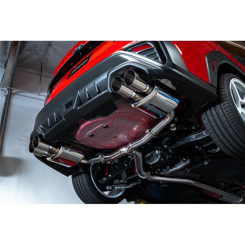REMARK | Catback Exhaust, Burnt Stainless 4" Quad Tips (Non-Resonated) - WRX 2.4T 2022-2025 REMARK Cat-Back Exhausts