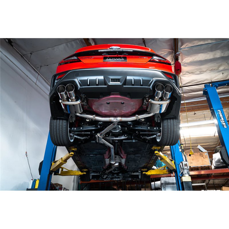 REMARK | Catback Exhaust, Burnt Stainless 4" Quad Tips (Non-Resonated) - WRX 2.4T 2022-2025 REMARK Cat-Back Exhausts